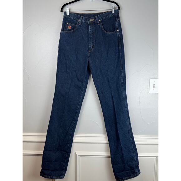 Vintage Wrangler Twenty X Jeans 34x38 Dark Wash Made USA Fabric Western Rodeo - Picture 1 of 11